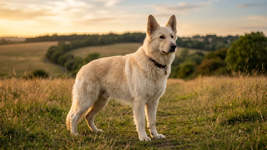 blonde german shepherd