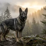 grey german shepherd