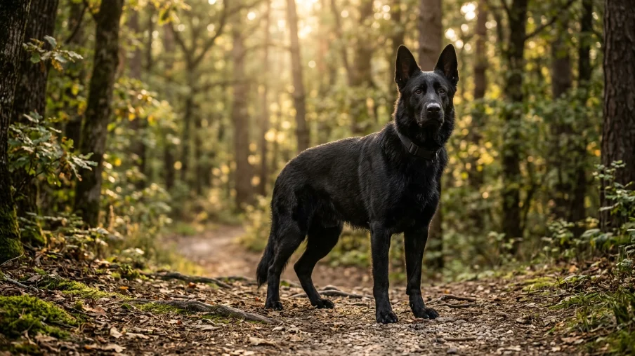all black german shepherd