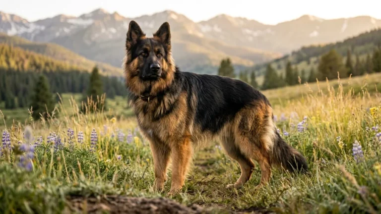 fluffy german shepherd