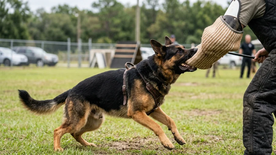 german shepherd bite force
