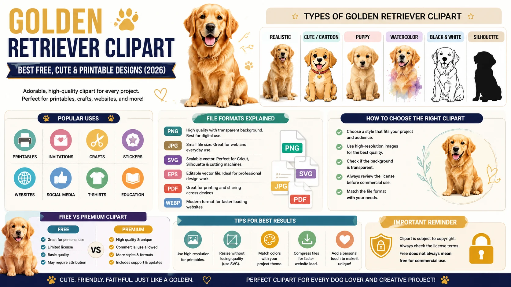 golden retriever clipart