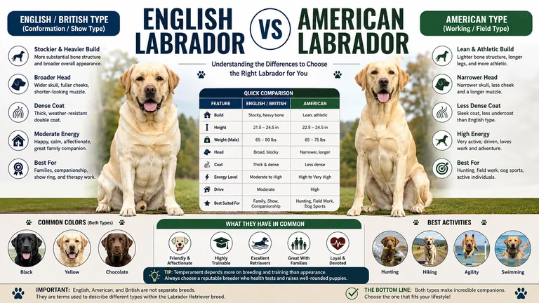 English Labrador vs American Labrador